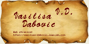 Vasilisa Dabović vizit kartica